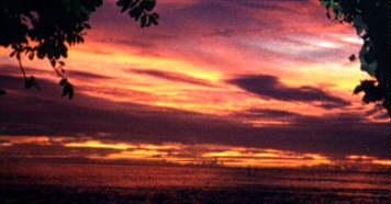 Sunset in Tahiti